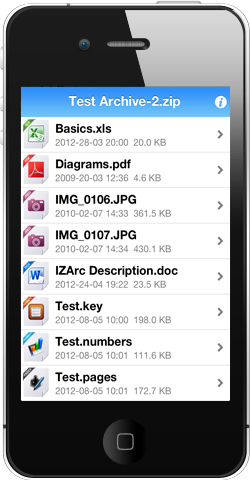 IZArc on iPhone